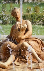 Woman in the fountain