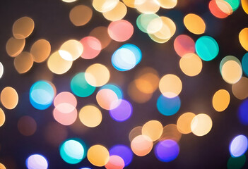 Obraz premium lights bokeh background in modern minimal style with many shades of colors