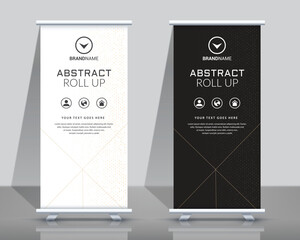 Business roll up banner template. standee design. banner template. Also suitable for standee or x-banner, flag banner, vertical signboard, vertical billboard, brochure or flyer