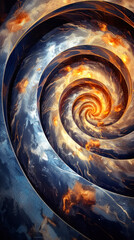 Abstract spiral background. Captivating spiral and vortex shapes.