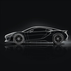 Naklejka premium sports car isolated
