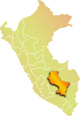 CUSCO map OF PERU 3d map