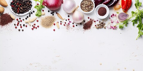 Obraz na płótnie Canvas Winter vegetarian, vegan food preparation ingredients on white wooden background , AI generator