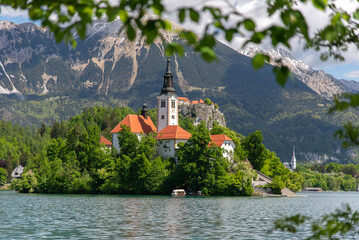 Lake Bled in summer, Slovenia