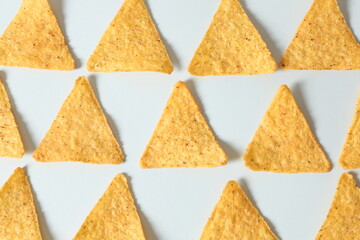 chips on a white background