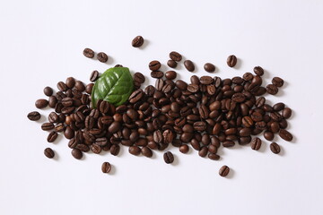 coffee beans on white background