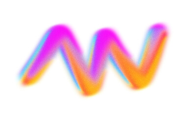 Modern liquid shape. Vaporvave, retrowave, synthwave futuristic curve line. Trendy design for advertising, cyber abstract poster, print. Abstract pastel holographic blurred grainy gradient	