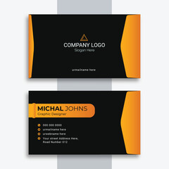 Vector professional business card design. eye-catching business card template. 
