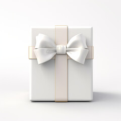 white gift box isolated on white