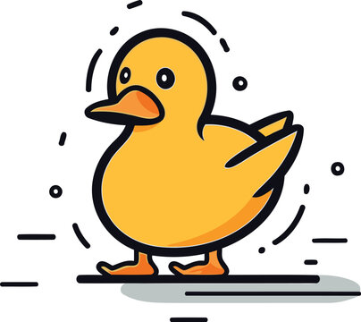 recommend clip art: Duckling icon. Cute cartoon duckling vector illustration.