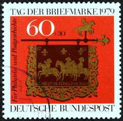 Postage stamp Germany 1979 post house sign, Altheim, Saar, 1754