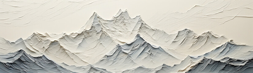 Paint Texture Winter Landscape Website Banner