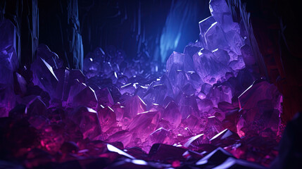 glowing crystal in the cave