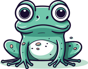 Fototapeta premium Frog. Vector illustration. Isolated on a white background.