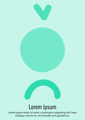 Abstract Minimal Vector Background in Trendy Doodle Style.   Vibrant Graphic Print with Dynamic Lines and Geometric Shapes.  Set of Vivid Poster 80s - 90s Design for Landing Page, Cover, Brochure.