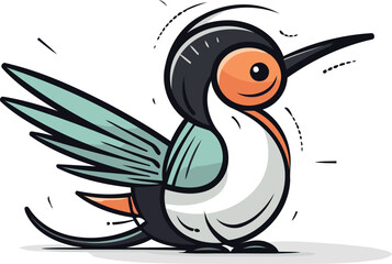 Obraz premium Hummingbird icon. Vector illustration of a cartoon Hummingbird