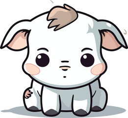 Cute cartoon cow. Vector illustration of a cute cartoon cow.