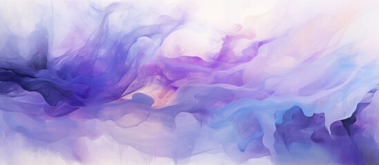 Fototapeta na wymiar Fashionable fractal artwork with a surreal and cosmic touch showcasing an abstract watercolor background adorned with a stylish purple pattern This trendy template is ideal for design produ