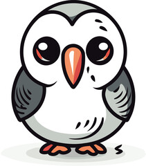 Penguin cartoon design. Bird animal cute zoo life nature and fauna theme Vector illustration