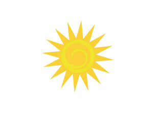 Vector illustration representing a special colourful tree which can be used as a visual identity for a company. Illustration of sun logo design isolated on white background.