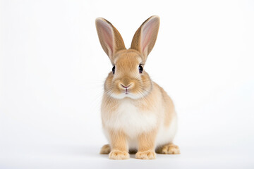 Rabbit Isolated On White, Rabbit On White Background, Rabbit
