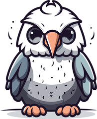 Fototapeta premium Cute owl isolated on a white background. Vector illustration. eps 10