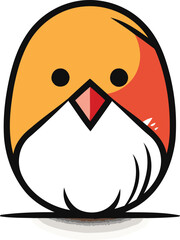 cute little chicken isolated on white background. vector illustration eps10