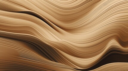 Abstract organic natural beige brown colour waving lines texture background banner illustration wallpaper backdrop for web design. Decor concept. Wallpaper concept. Art concept. 3d concept.
