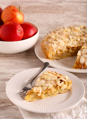 apple tart with almond topping