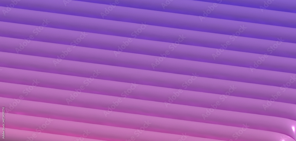 Poster multicolored inflated lines with a shiny surface, 3d rendering illustration