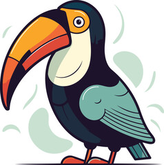 Obraz premium Toucan. Vector illustration in cartoon style isolated on white background.