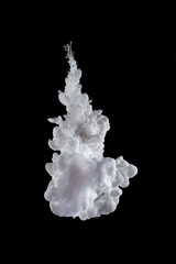 Acrylic colors and ink in water Abstract Isolated