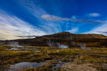 Geysir Landschaft Island