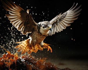 falcon in flight 