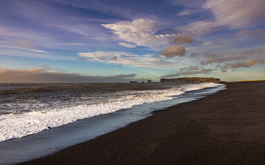 Reynisfjara Black Beach Island meerlandschaft