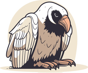 Vector illustration of a vulture. Vector illustration of a vulture.