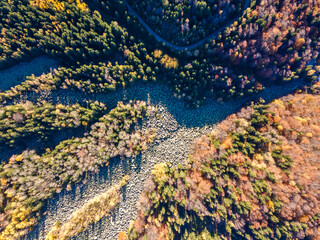 Aerial view of Golden Bridges at Vitosha Mountain, Bulgaria