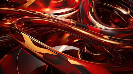 abstract red and gold wave background