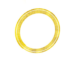 Golden circle on transparent background clip art illustration 