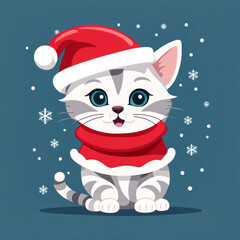 Weihnachtskätzchen Sticker, generated image