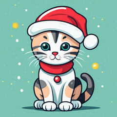 Weihnachtskätzchen Sticker, generated image