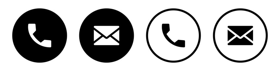 Contact us icon set. Web icons , Phone call icon answer, accept icon button , email, message, envelope, website, icon - Contact information icons for business card