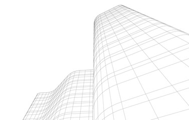Office buildings vector drawing