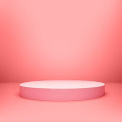 Infinity studio backdrop background  podium for product display
