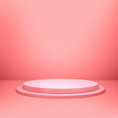 Infinity studio backdrop background  podium for product display
