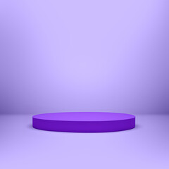 Infinity studio backdrop background with  podium for product display
