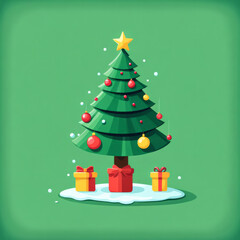 Weihnachtsbaum Sticker, generated image