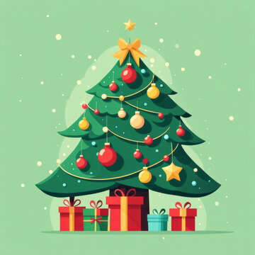 Weihnachtsbaum Sticker, generated image