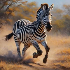 Foto op Plexiglas zebra in the savannah © MuhammadMurtazaAli