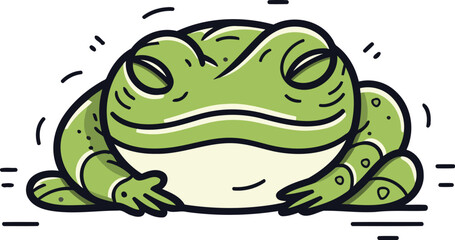 Frog. Vector illustration. Isolated on a white background.
